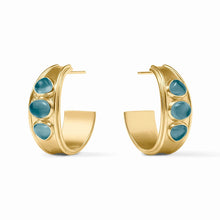 Load image into Gallery viewer, Dolce Iridescent Montana Blue Hoop Earring

