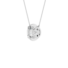 Load image into Gallery viewer, 14K WG Round Halo Pendant Necklace
