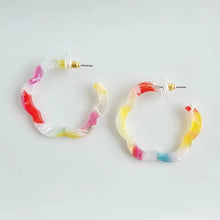 Load image into Gallery viewer, Technicolor Posey Hoops
