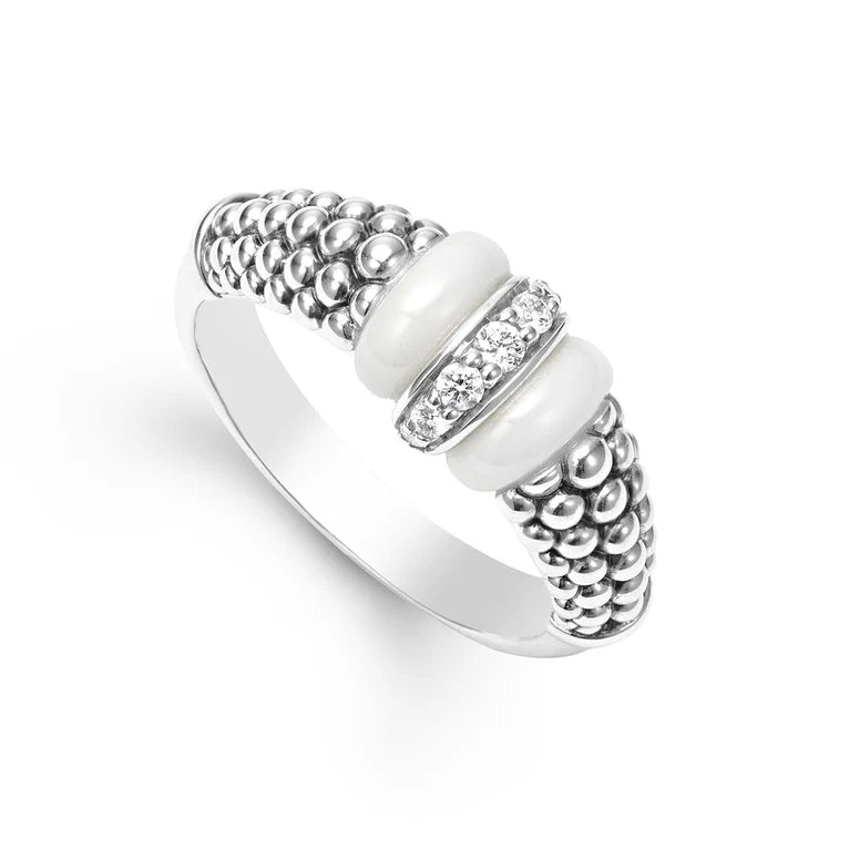 Wht Cav Sm Dia Link Ring