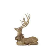 Load image into Gallery viewer, Gold Resin Holiday Deer
