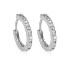 Load image into Gallery viewer, CZ Huggie Hoop Earrings
