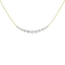 Load image into Gallery viewer, 14K YG Smily Graduated Diamond Necklace
