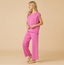 Load image into Gallery viewer, DreamTech Pleated Shoulder Tank with Cropped Pant
