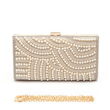 Load image into Gallery viewer, Pearl Rhinestone Bridal Box Clutch
