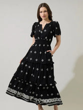 Load image into Gallery viewer, Mayla Floral Palmer Poplin Tiered Maxi Dress
