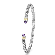 Load image into Gallery viewer, LAGOS Two-Tone Amethyst Mini Versa Torque Bracelet | 3mm
