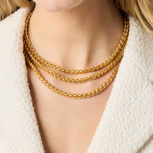 Load image into Gallery viewer, Gold Cobblestone Link Necklace
