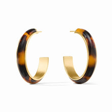 Load image into Gallery viewer, Tortoiseshell Carnaby Hoop Earrings
