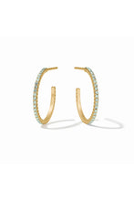 Load image into Gallery viewer, Aquamarine Windsor Hoop
