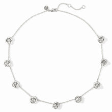 Load image into Gallery viewer, Silver Bloom Delicate Station Necklace
