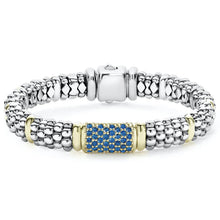 Load image into Gallery viewer, SS 18K Bl Sapphire Ctr Stn 9mm
