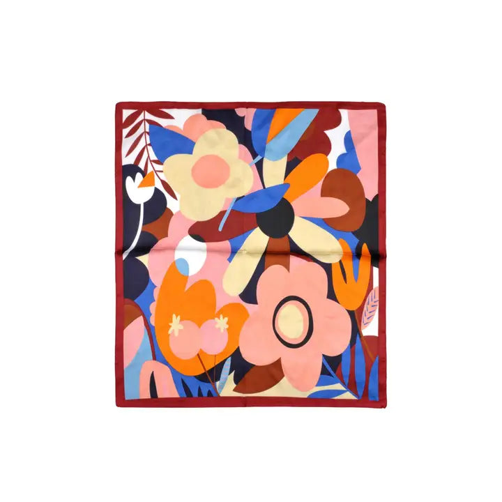 Multi Color Flower Pattern Scarf