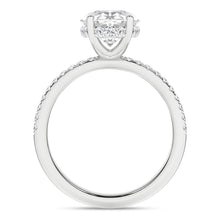 Load image into Gallery viewer, 14K WG Hidden Halo Oval Engagement Ring
