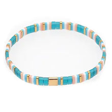 Load image into Gallery viewer, Multi Layered Tila Beads Braided Gold Bead Bracelet
