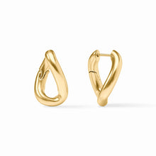 Load image into Gallery viewer, Dolce Hoop &amp; Charm Iridescent Montana Blue Earrings
