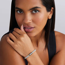 Load image into Gallery viewer, Two-Tone Black Ceramic Diamond Caviar Bracelet | 6mm
