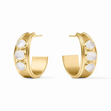 Load image into Gallery viewer, Dolce Iridescent Clear Crystal Hoop Earring
