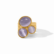 Load image into Gallery viewer, Blue Cat's Eye Cobblestone Statement Ring
