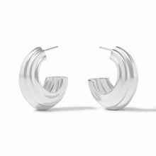 Load image into Gallery viewer, Portofino Silver Statement Hoop Earring
