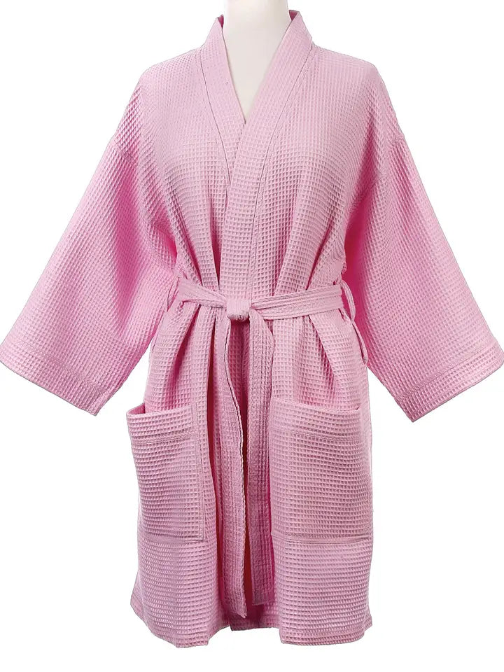 Short Waffle Weave Robe – Cole and Co.