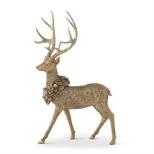 Load image into Gallery viewer, Gold Resin Holiday Deer
