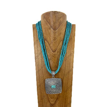Load image into Gallery viewer, Multi Strand Turquoise Beaded Necklace
