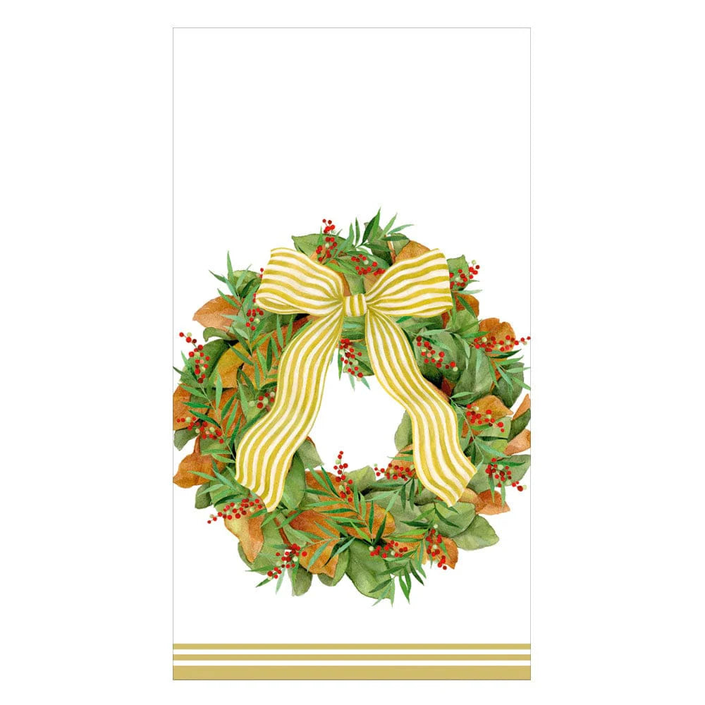 Magnolia Wreath Guest Towel