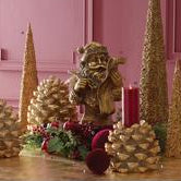 Load image into Gallery viewer, Small Gold Wire Lace Cone Tree
