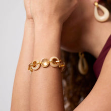 Load image into Gallery viewer, Carnaby Stone Bracelet Gold &amp; Acrylic Ivory
