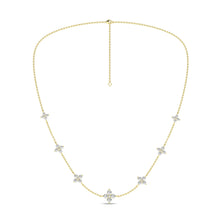 Load image into Gallery viewer, 14K YG Diamond Petals Station Necklace
