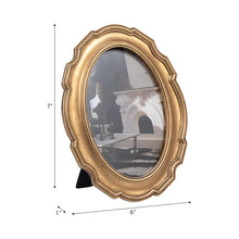 Load image into Gallery viewer, Gold Polyresin Round Vintage Style, 4x6 in. Frame
