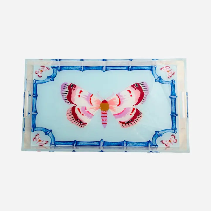 Acrylic Bamboo Butterfly Tray