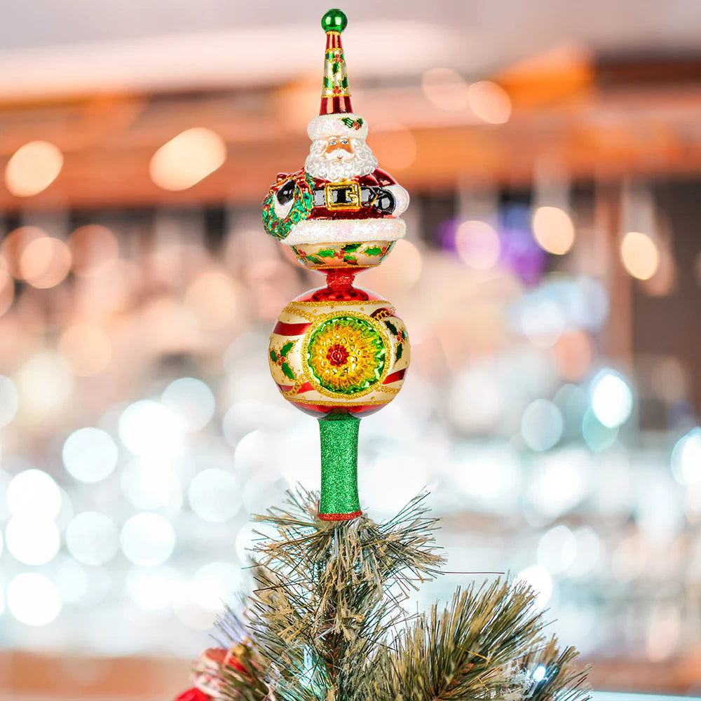 Ho Ho Holly Cheer Finial