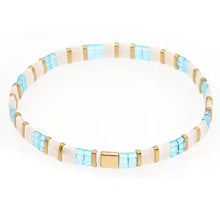 Load image into Gallery viewer, Multi Layered Tila Beads Braided Gold Bead Bracelet
