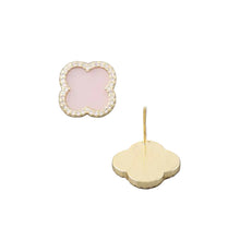 Load image into Gallery viewer, Engraved Clover Stud Earrings
