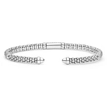 Load image into Gallery viewer, LAGOS Two-Tone Medium Diamond Station Mini Versa Torque Bracelet | 3mm
