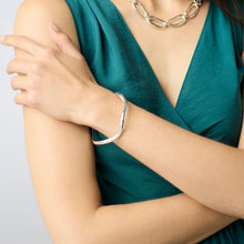 Load image into Gallery viewer, Silver Wave Bangle
