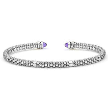 Load image into Gallery viewer, LAGOS Two-Tone Amethyst Mini Versa Torque Bracelet | 3mm
