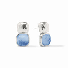 Load image into Gallery viewer, Iridescent Chalcedony Blue Catalina Earring
