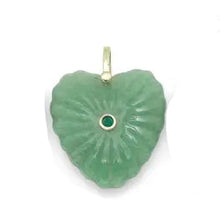 Load image into Gallery viewer, Carved Natural Stone Heart Charm
