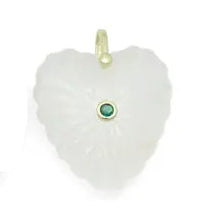 Load image into Gallery viewer, Carved Natural Stone Heart Charm
