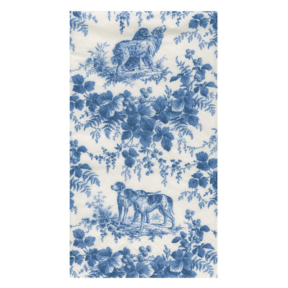 Hunting Toile Blue Guest Towel