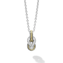 Load image into Gallery viewer, SS 18k Newport Dia 13x6 Pendant
