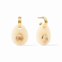 Load image into Gallery viewer, Carnaby Hoop &amp; Charm Gold &amp; Acrylic Earrings
