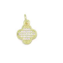 Fully CZ Pave Flower Pendant