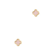 Load image into Gallery viewer, Gold Dipped Clover Stud Earrings
