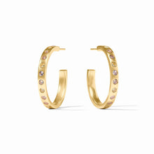 Load image into Gallery viewer, Champagne Radiance Rainbow Hoop Earring
