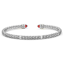 Load image into Gallery viewer, LAGOS Two-Tone Garnet Mini Versa Torque Bracelet | 3mm
