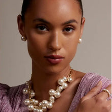 Load image into Gallery viewer, Pearl Stud Earring with Setting
